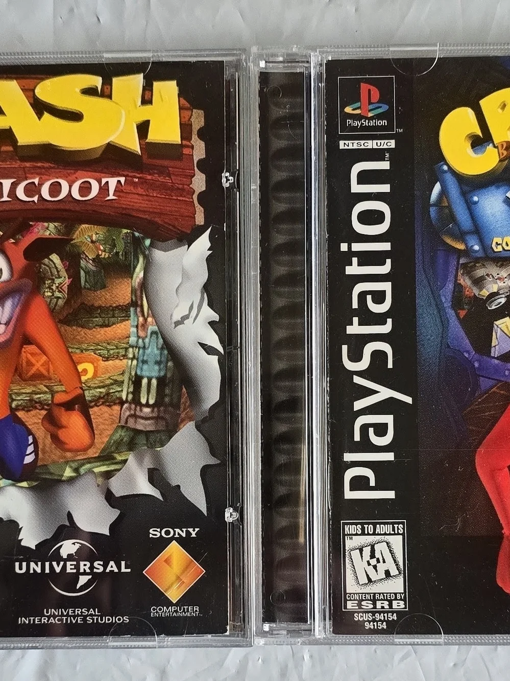 Sony PlayStation Crash Bandicoot Game Case One And Two Original Like New No Scra